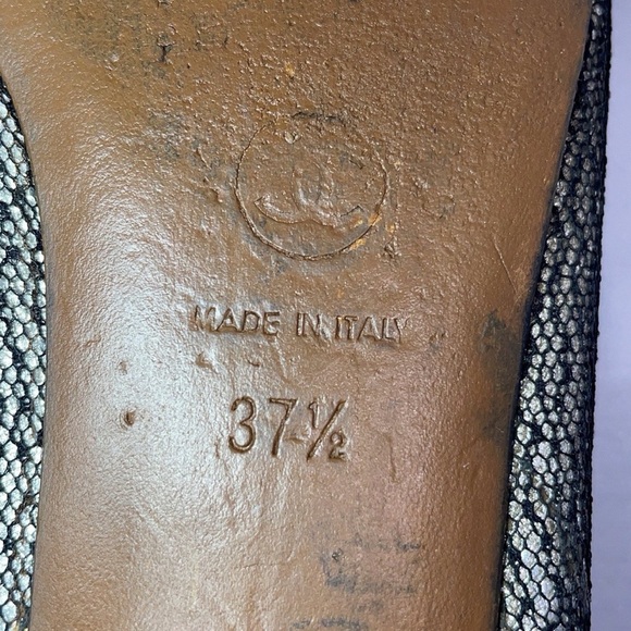 CHANEL CC Metallic 2 Tone Ballerina Flats - 7.5 - Picture 8 of 12